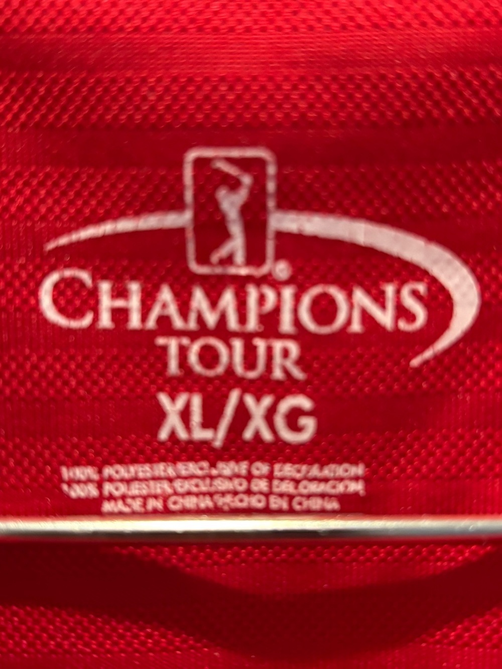Champion Men's Red Short-Sleeve Polo Shirt - Picture 4 of 6